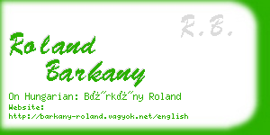 roland barkany business card